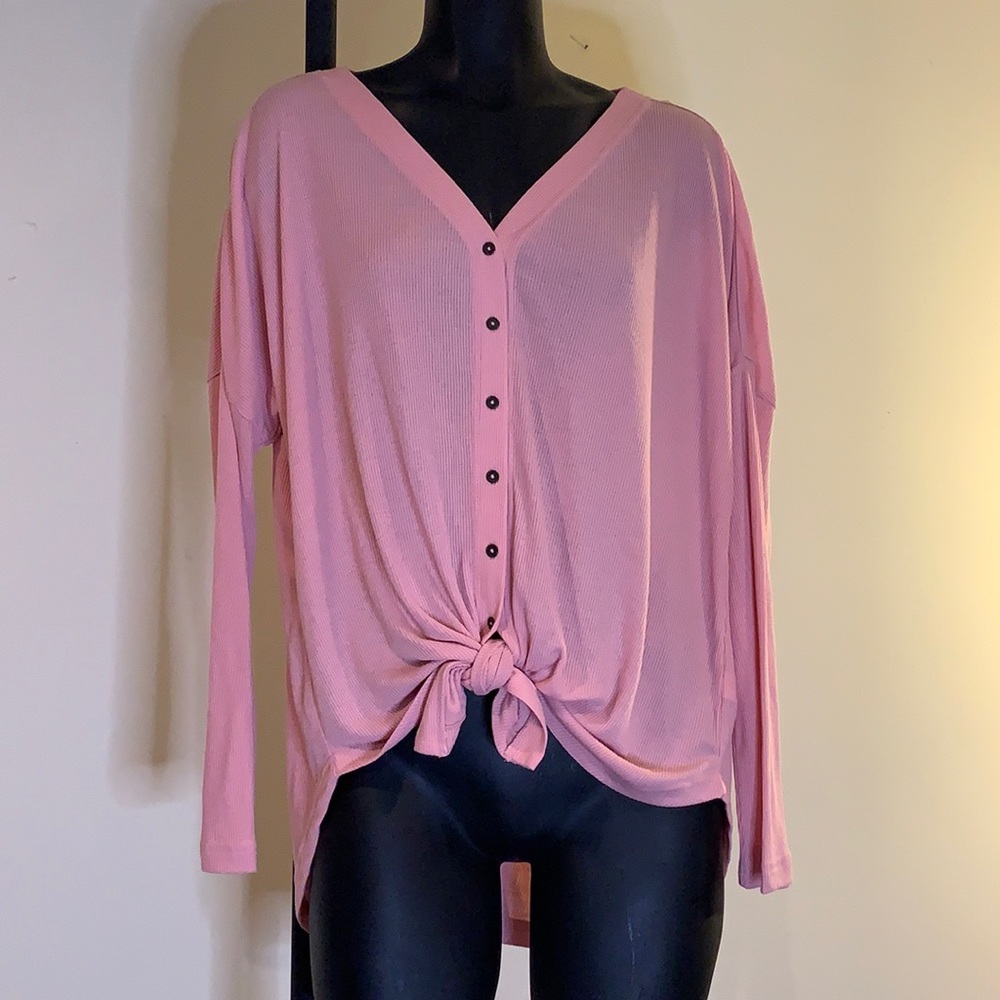 New Without Tags Women’s Small Ana Top Button Down Knot Front